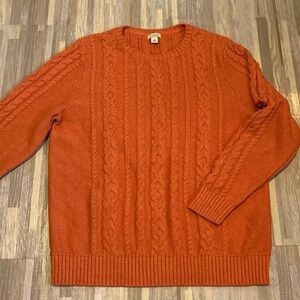 L. L. Bean rust colored long sleeve sweater. See pictures for design. Size XL